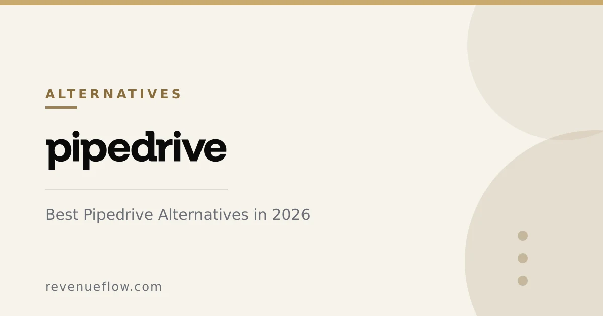 Branded cover: Best Pipedrive Alternatives in 2026