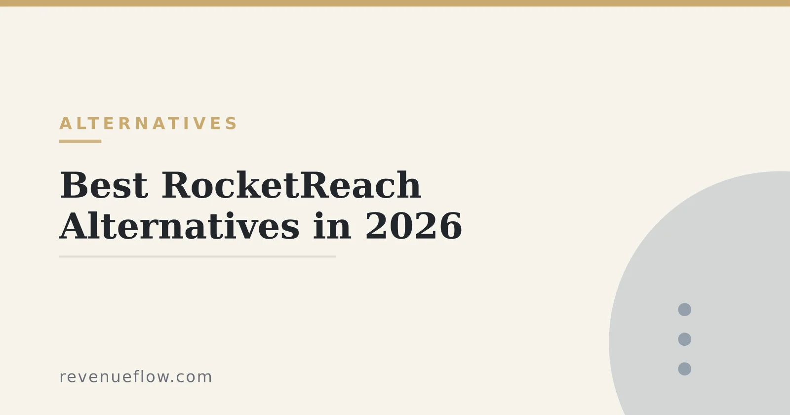 Branded cover: Best RocketReach Alternatives in 2026