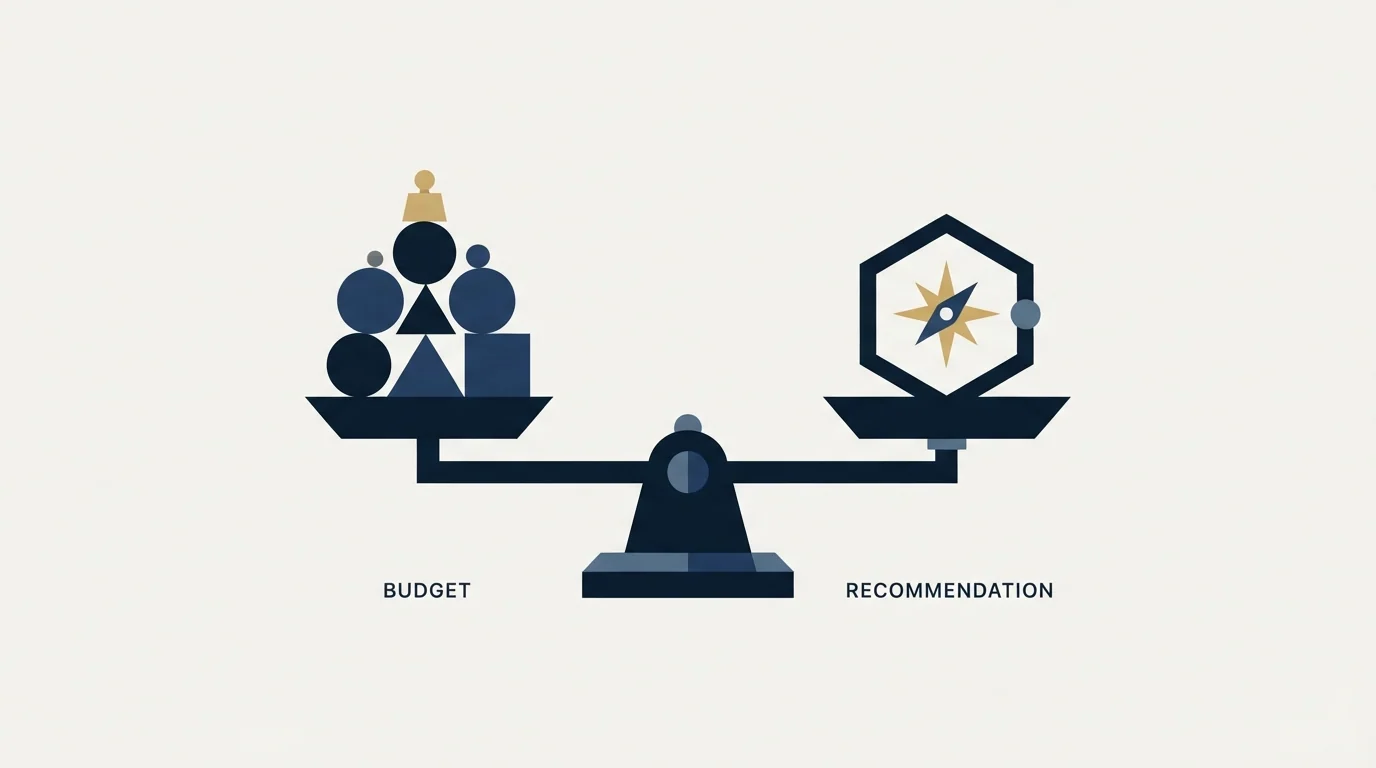 Section illustration: Recommendation by Budget