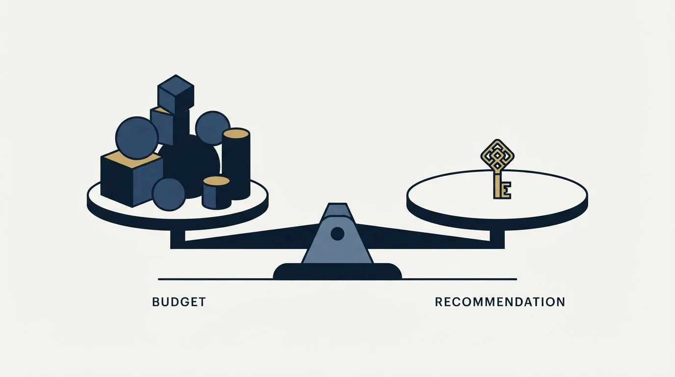 Section illustration: Recommendation by Budget