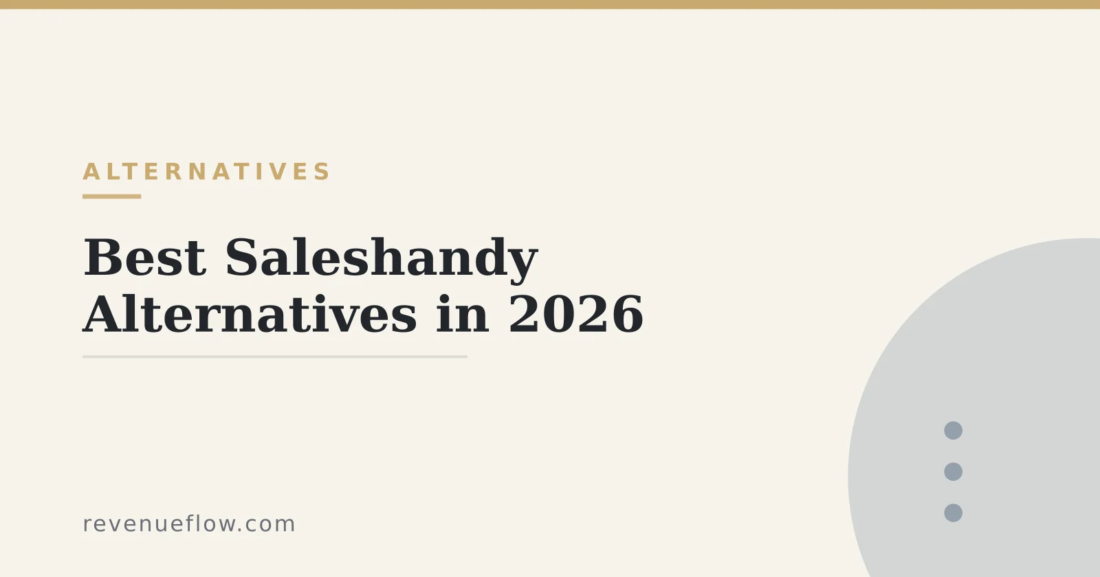Branded cover: Best Saleshandy Alternatives in 2026