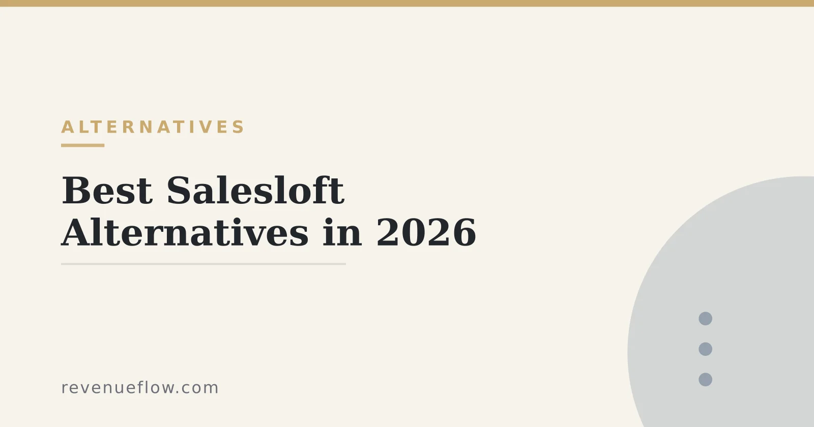 Branded cover: Best Salesloft Alternatives in 2026
