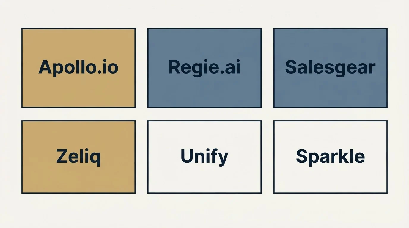 Schematic: Final Recommendation (Apollo.io, Regie.ai, Salesgear, Zeliq)