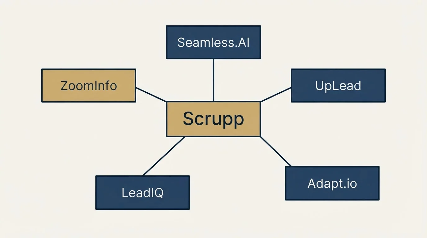 Schematic: Final Recommendation (Scrupp, Seamless.AI, UpLead, Adapt.io)