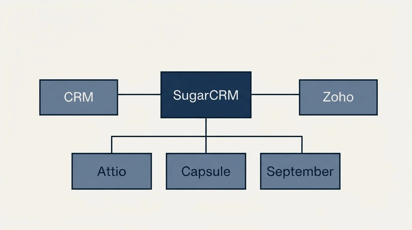 Schematic: Final Recommendation (SugarCRM, CRM, Zoho, Attio)