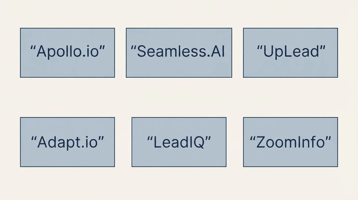 Schematic: Final Recommendation (Apollo.io, Seamless.AI, UpLead, Adapt.io)