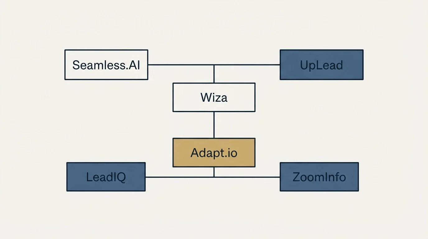 Schematic: Final Recommendation (Wiza, Seamless.AI, UpLead, Adapt.io)