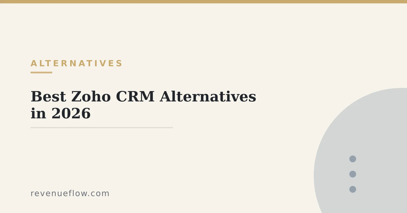Branded cover: Best Zoho CRM Alternatives in 2026