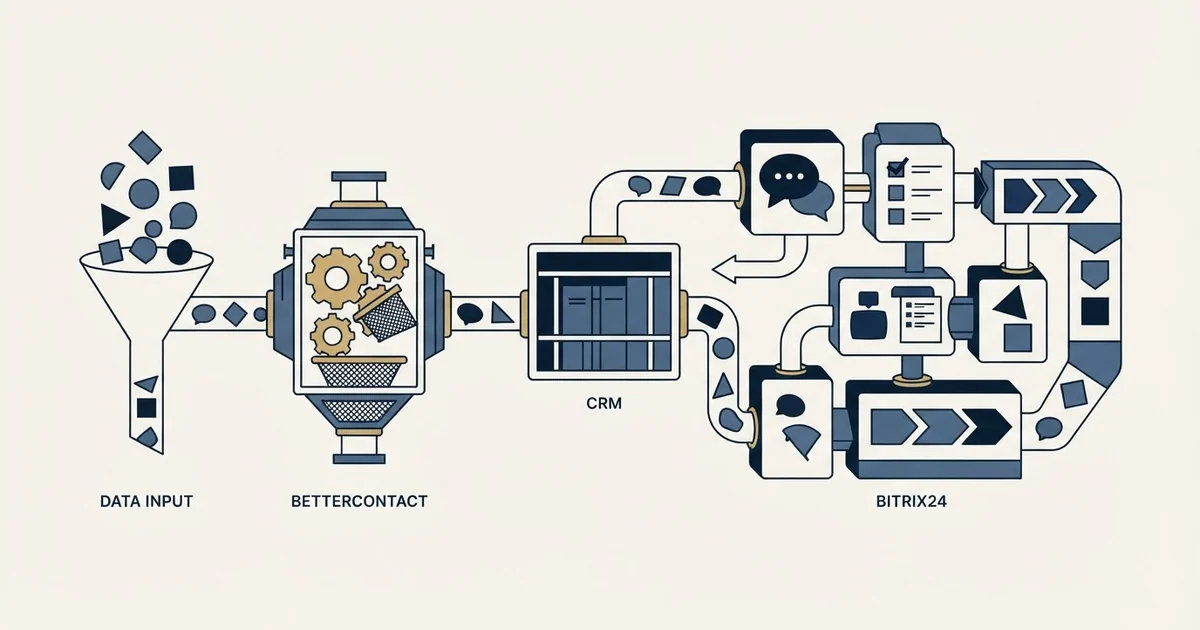 Editorial illustration for BetterContact vs Bitrix24