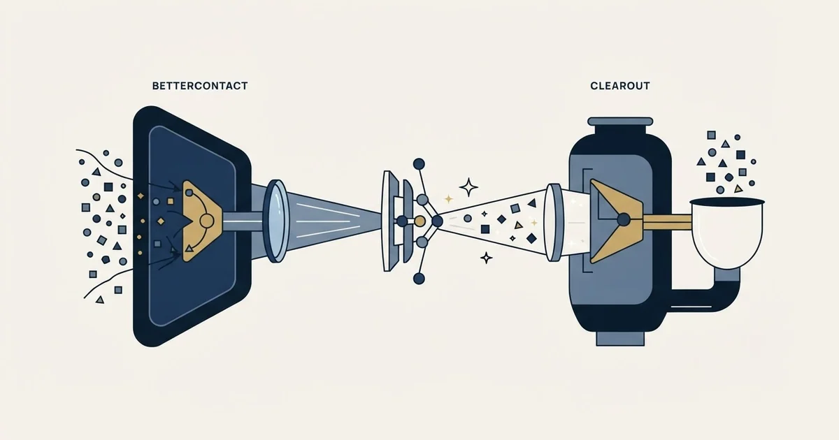 Editorial illustration for BetterContact vs Clearout
