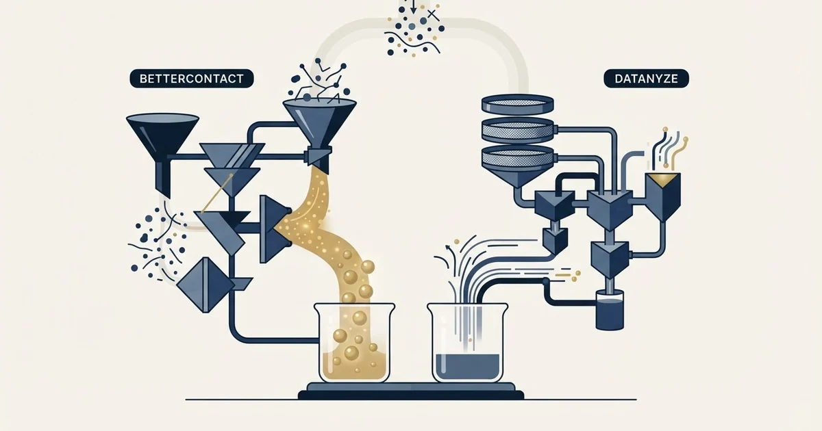 Editorial illustration for BetterContact vs Datanyze