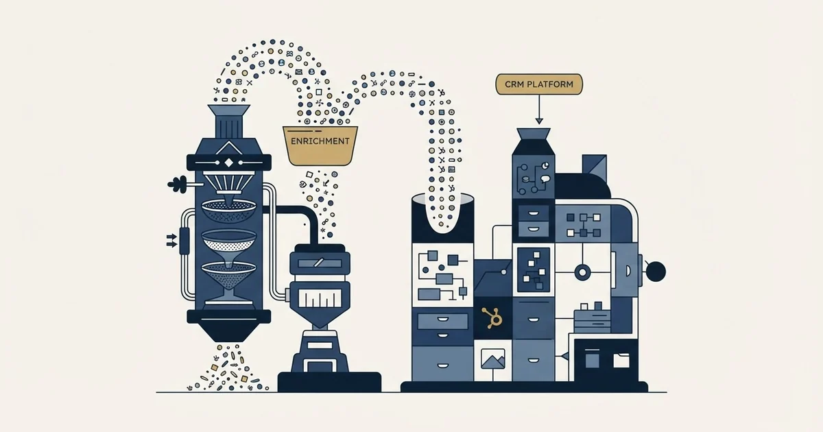 Editorial illustration for BetterContact vs HubSpot CRM