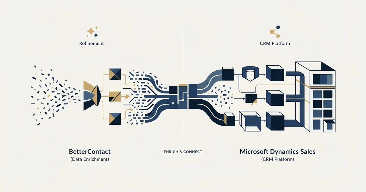 Editorial illustration for BetterContact vs Microsoft Dynamics Sales