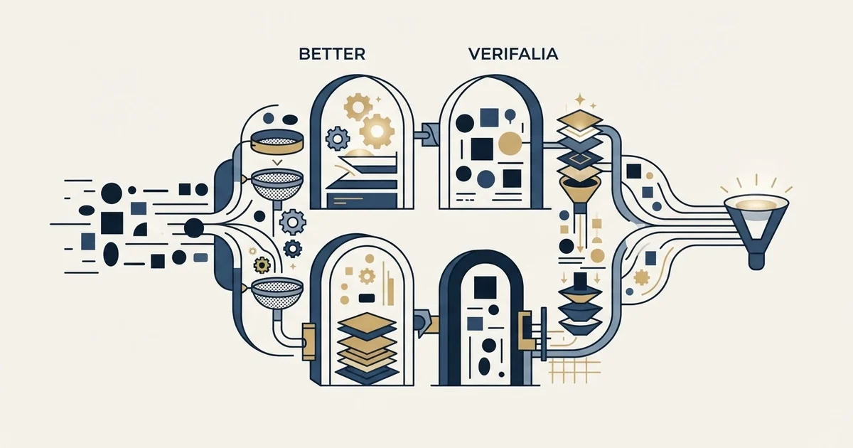 Editorial illustration for BetterContact vs Verifalia