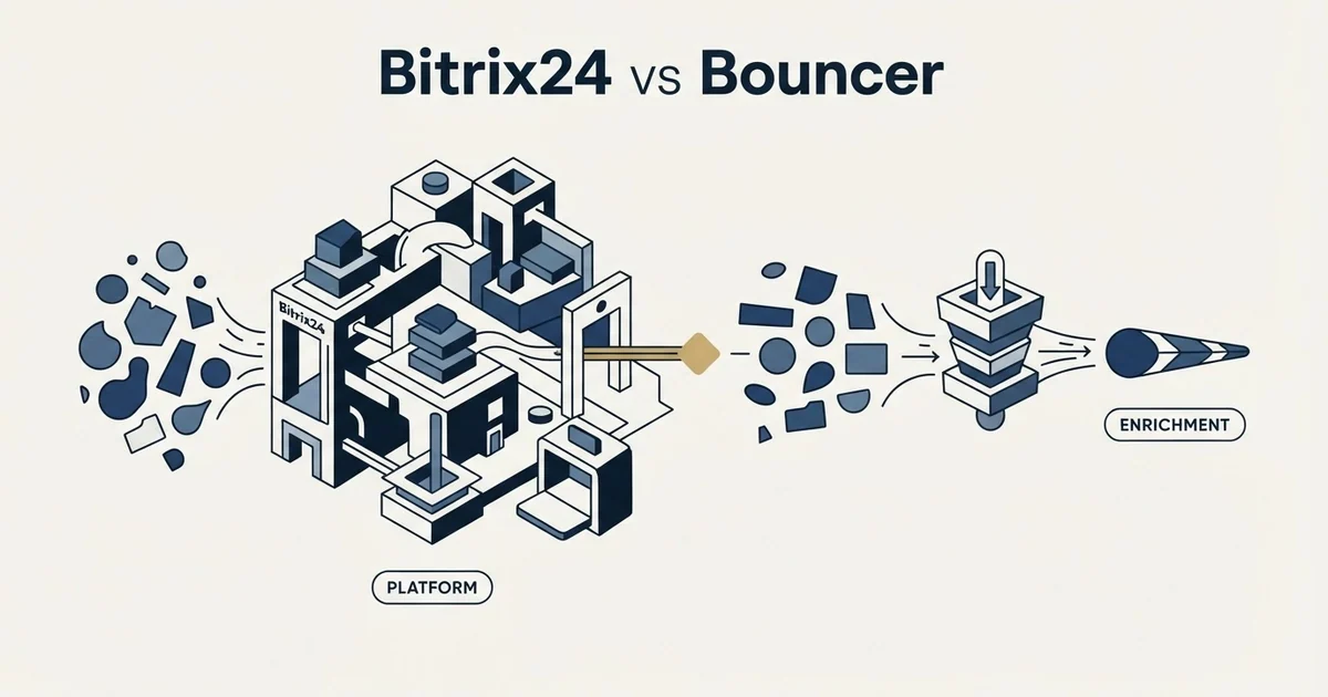 Editorial illustration for Bitrix24 vs Bouncer
