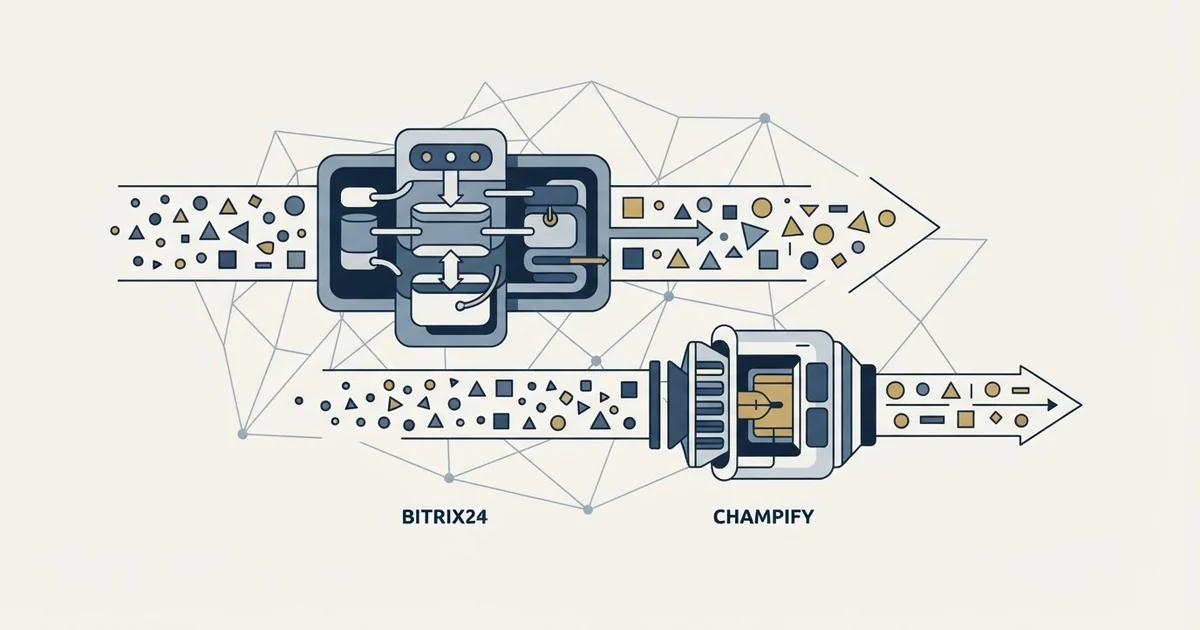 Editorial illustration for Bitrix24 vs Champify