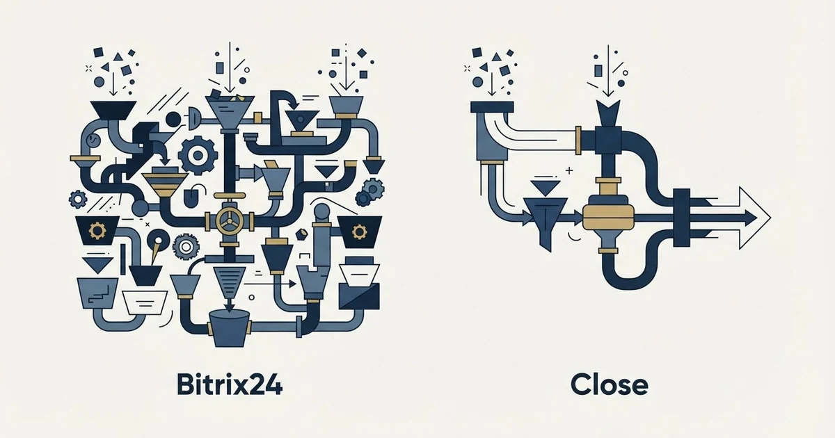Editorial illustration for Bitrix24 vs Close