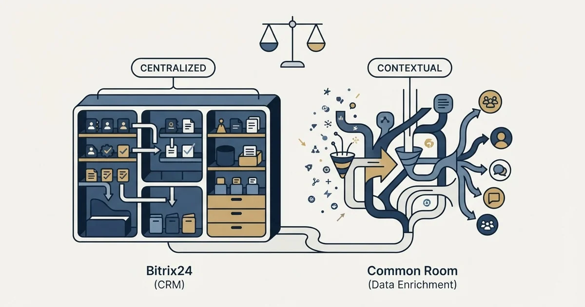 Editorial illustration for Bitrix24 vs Common Room