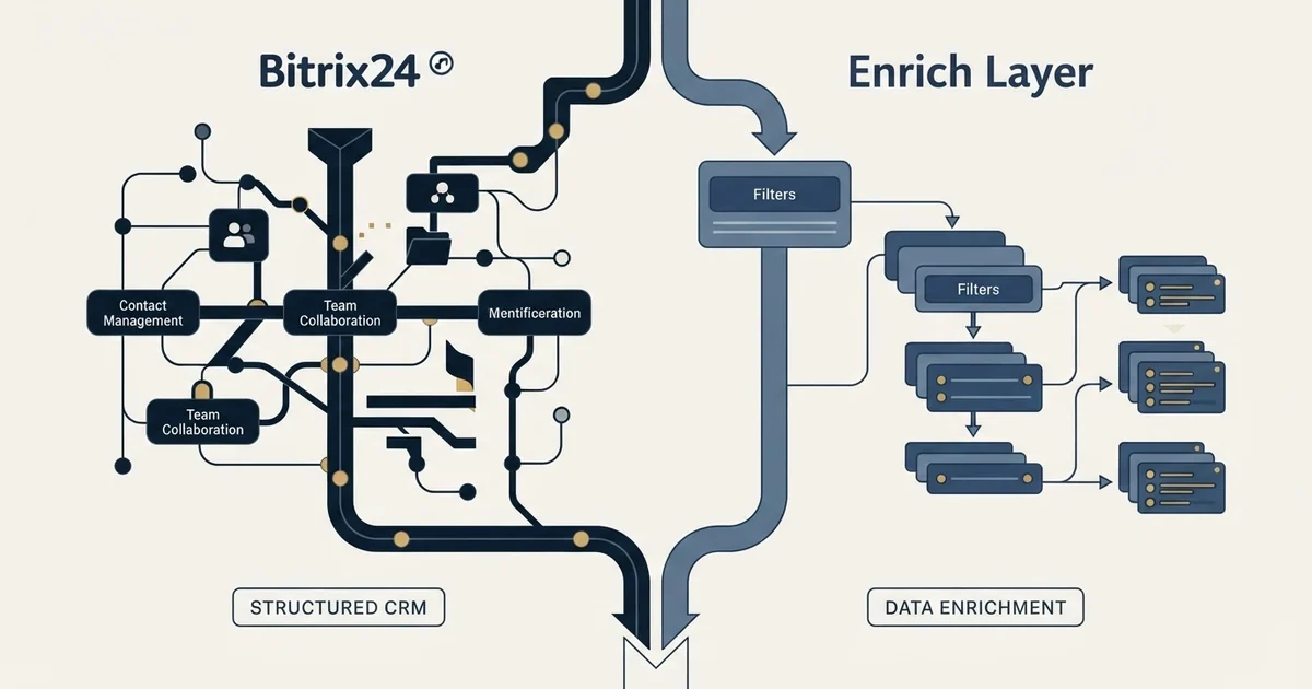 Editorial illustration for Bitrix24 vs Enrich Layer