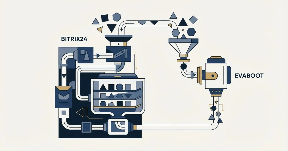 Editorial illustration for Bitrix24 vs Evaboot