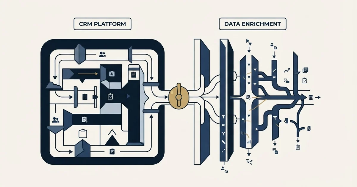 Editorial illustration for Bitrix24 vs FullEnrich