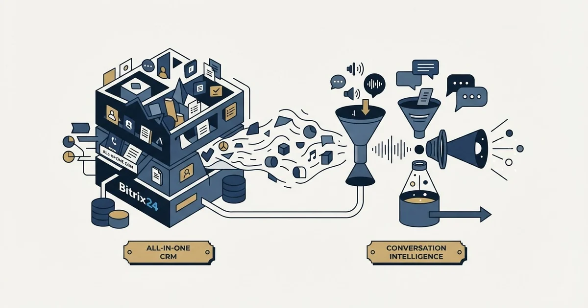 Editorial illustration for Bitrix24 vs Gong