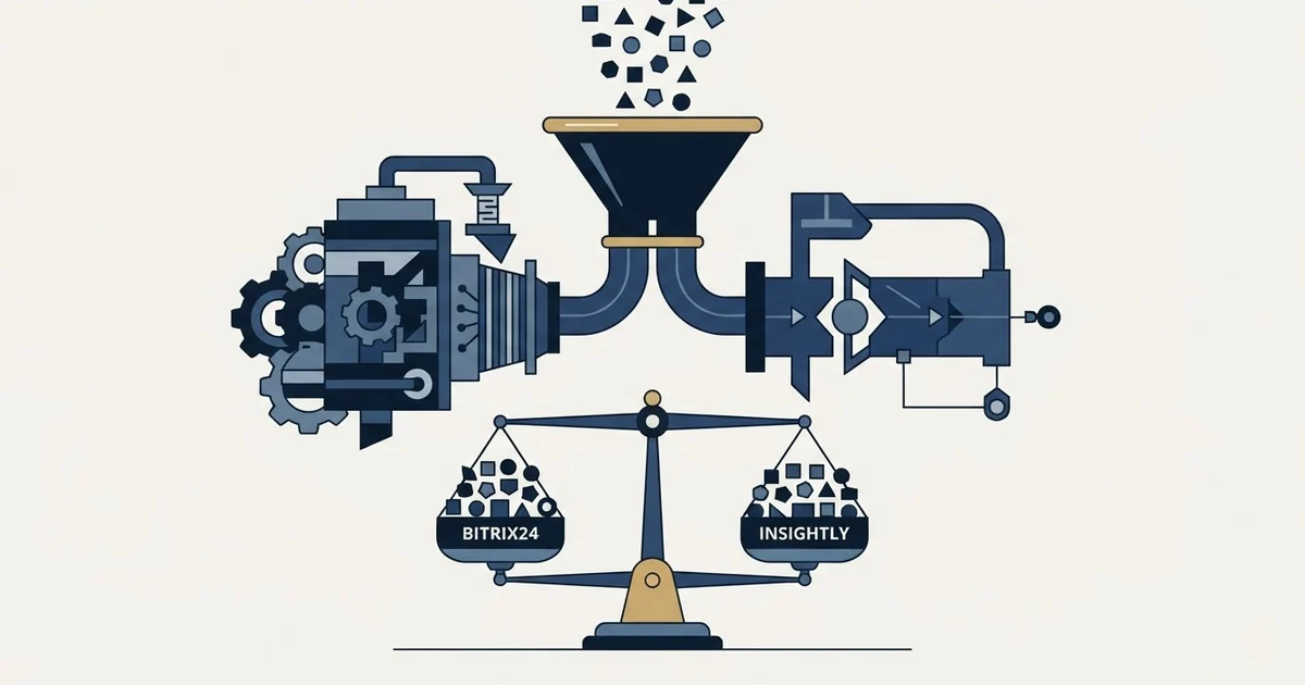 Editorial illustration for Bitrix24 vs Insightly