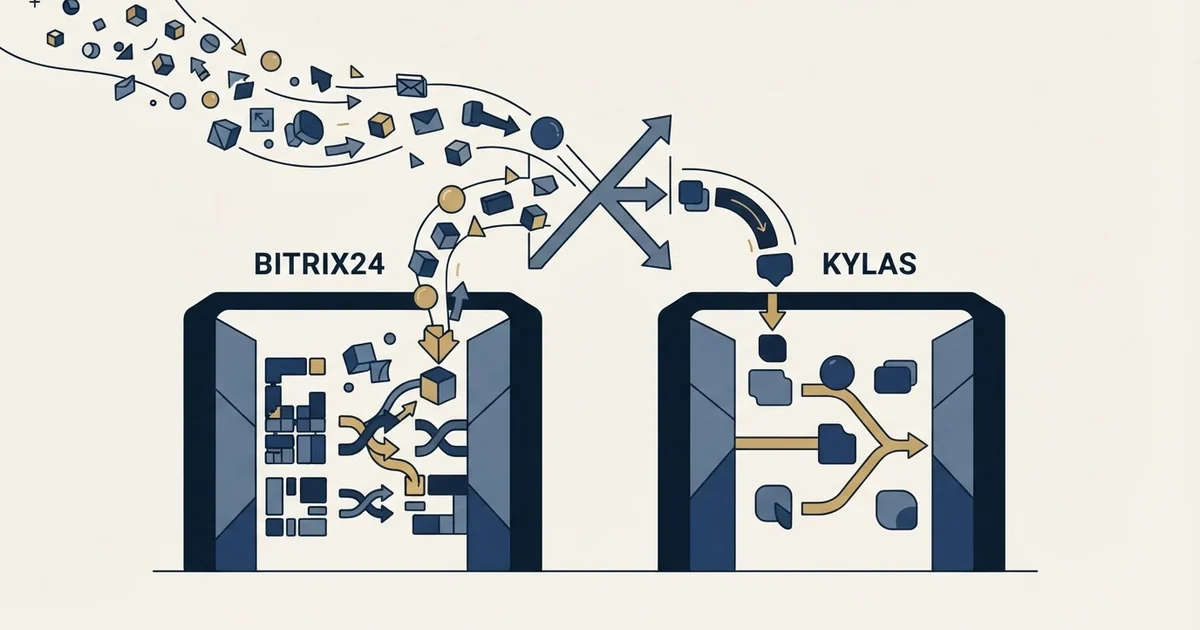 Editorial illustration for Bitrix24 vs Kylas