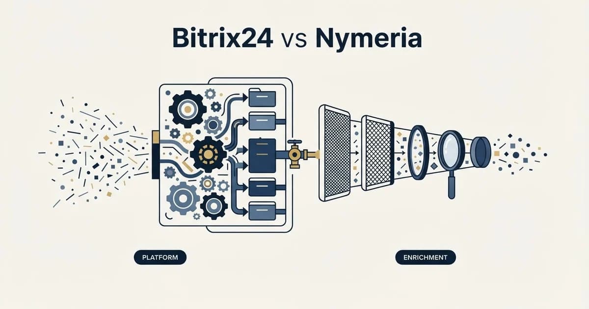 Editorial illustration for Bitrix24 vs Nymeria