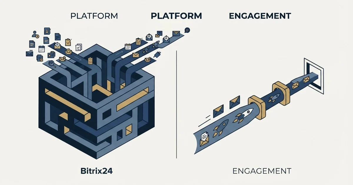 Editorial illustration for Bitrix24 vs PersistIQ