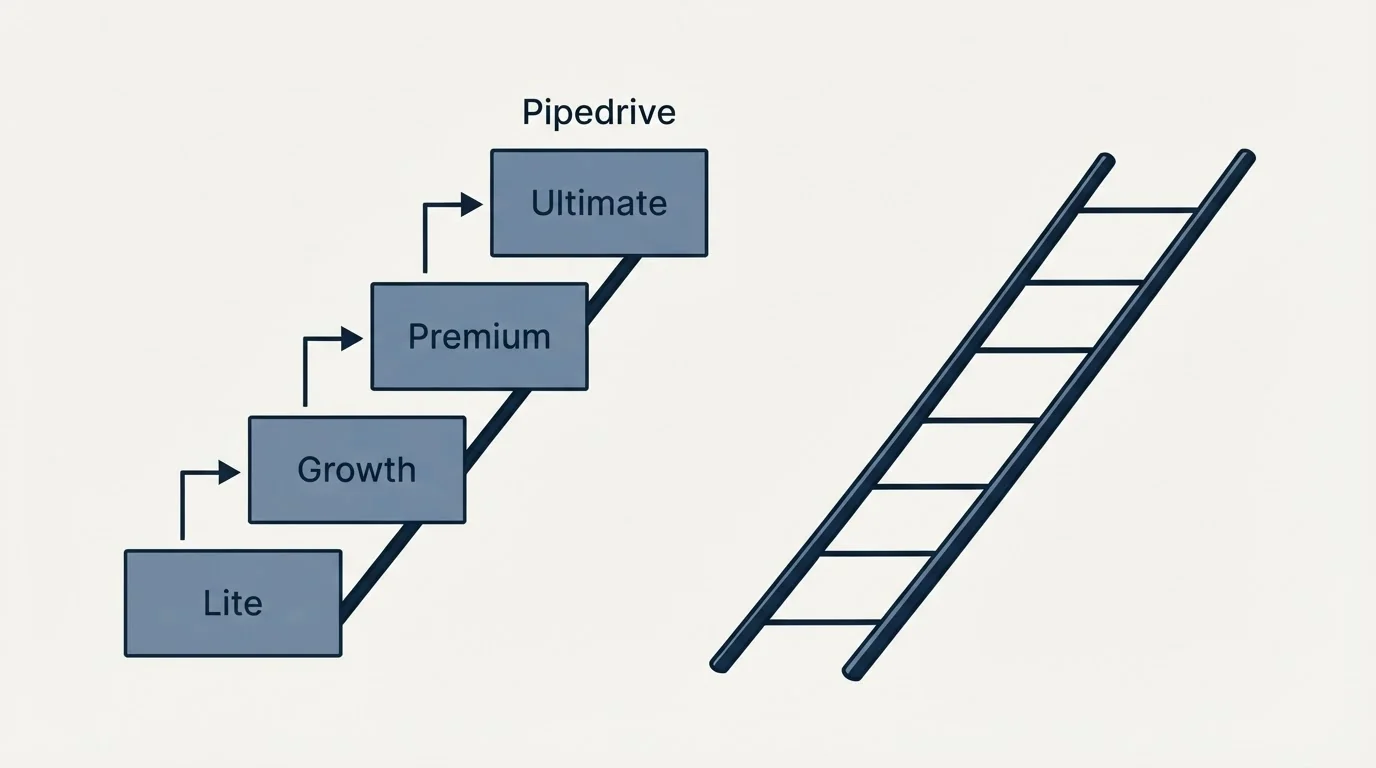 Pricing ladder: Pricing Comparison (Pipedrive, Lite, Growth, Premium)
