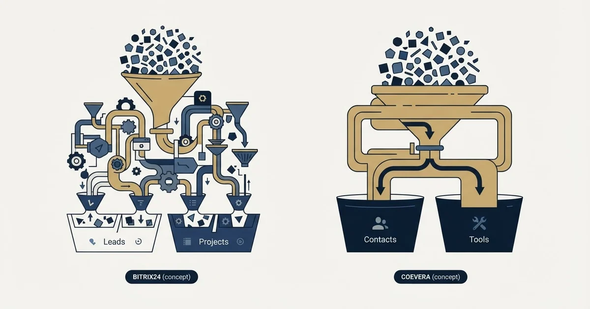Editorial illustration for Bitrix24 vs Coevera