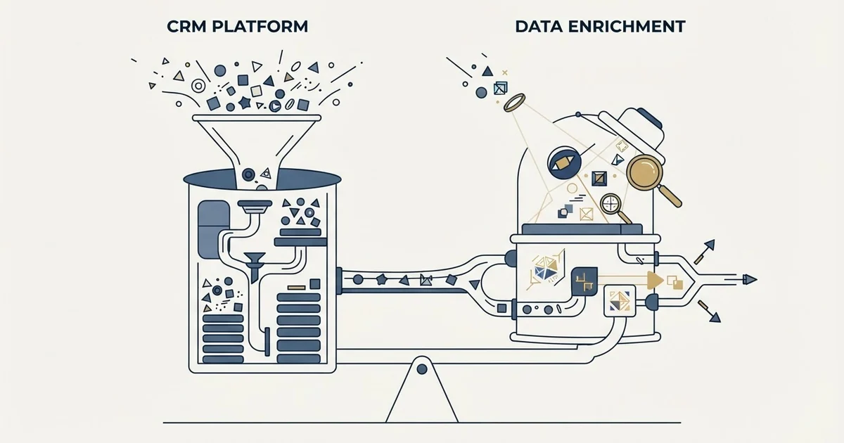 Editorial illustration for Bitrix24 vs TheirStack