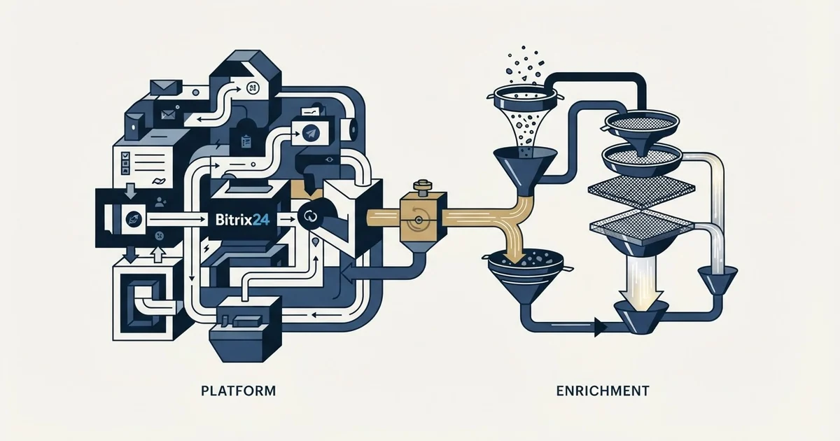 Editorial illustration for Bitrix24 vs Tomba