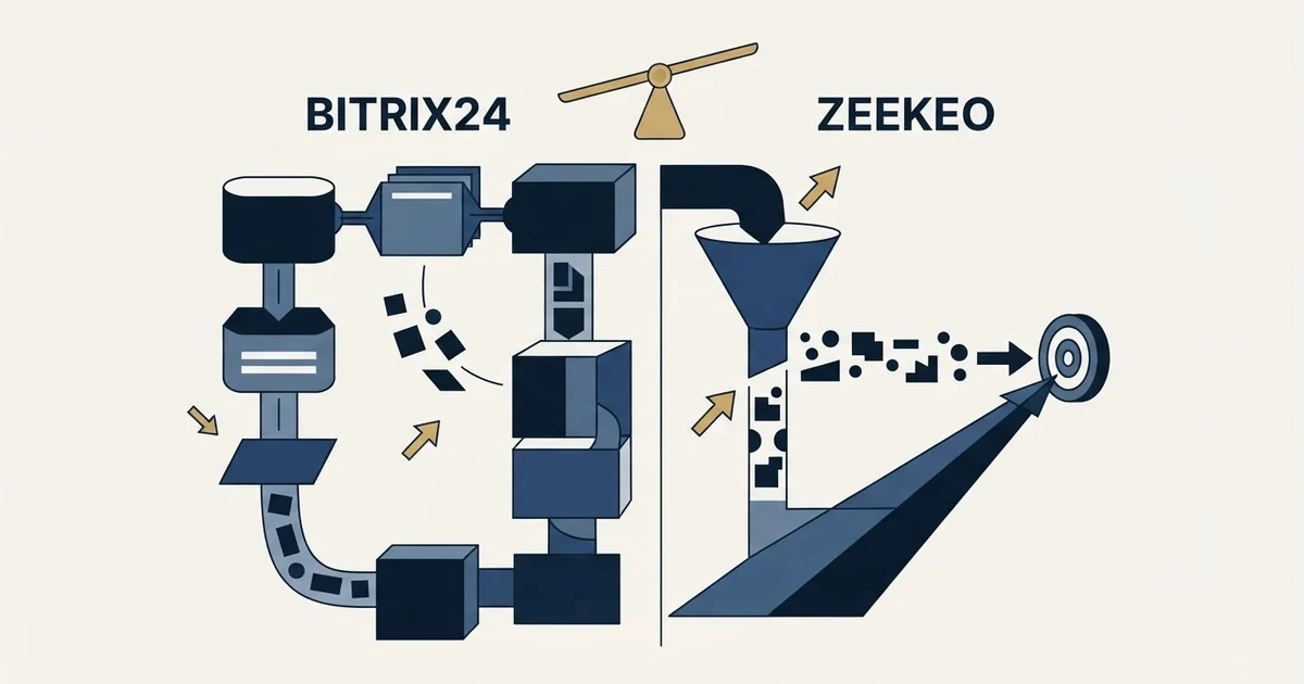 Editorial illustration for Bitrix24 vs Zeekeo