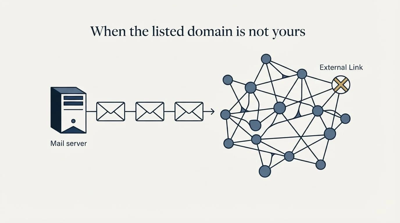 Section illustration: When the listed domain is not yours