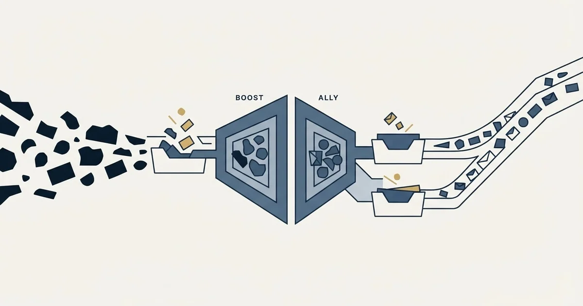 Editorial illustration for Boost Inbox vs InboxAlly
