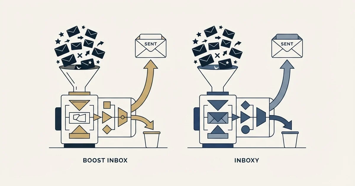 Editorial illustration for Boost Inbox vs Inboxy