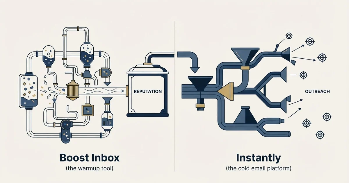 Editorial illustration for Boost Inbox vs Instantly