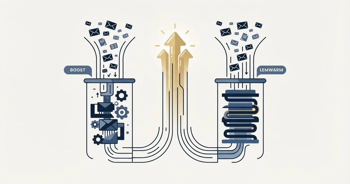 Editorial illustration for Boost Inbox vs Lemwarm