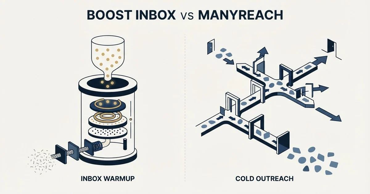 Editorial illustration for Boost Inbox vs Manyreach