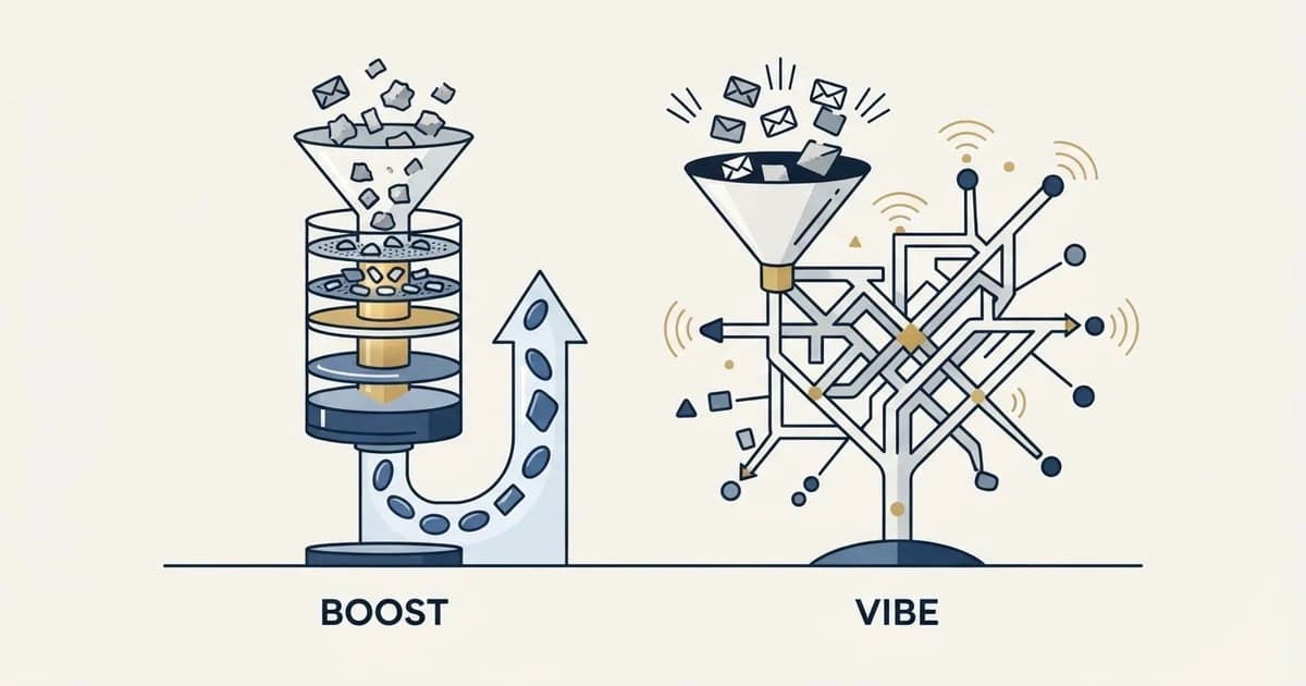 Editorial illustration for Boost Inbox vs PlusVibe