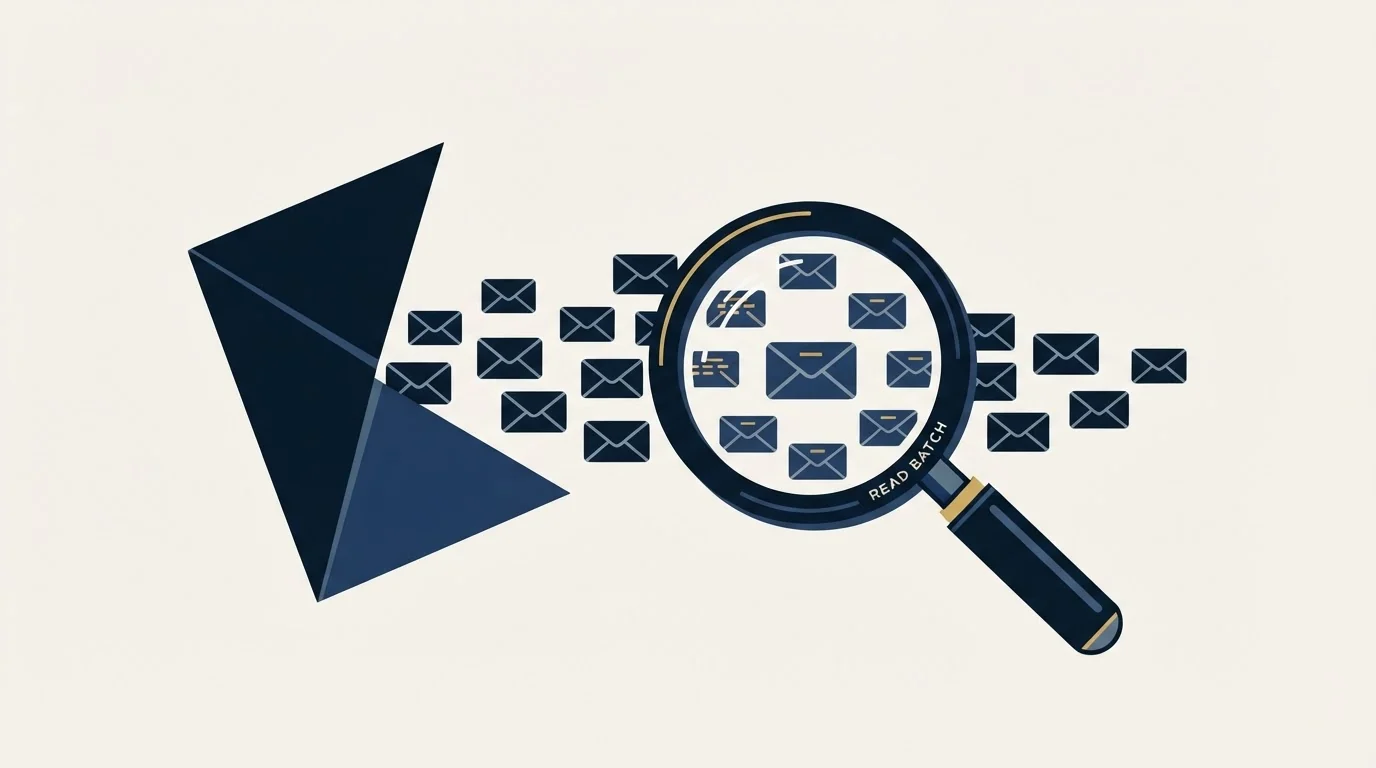 Section illustration: Read the batch, not the message