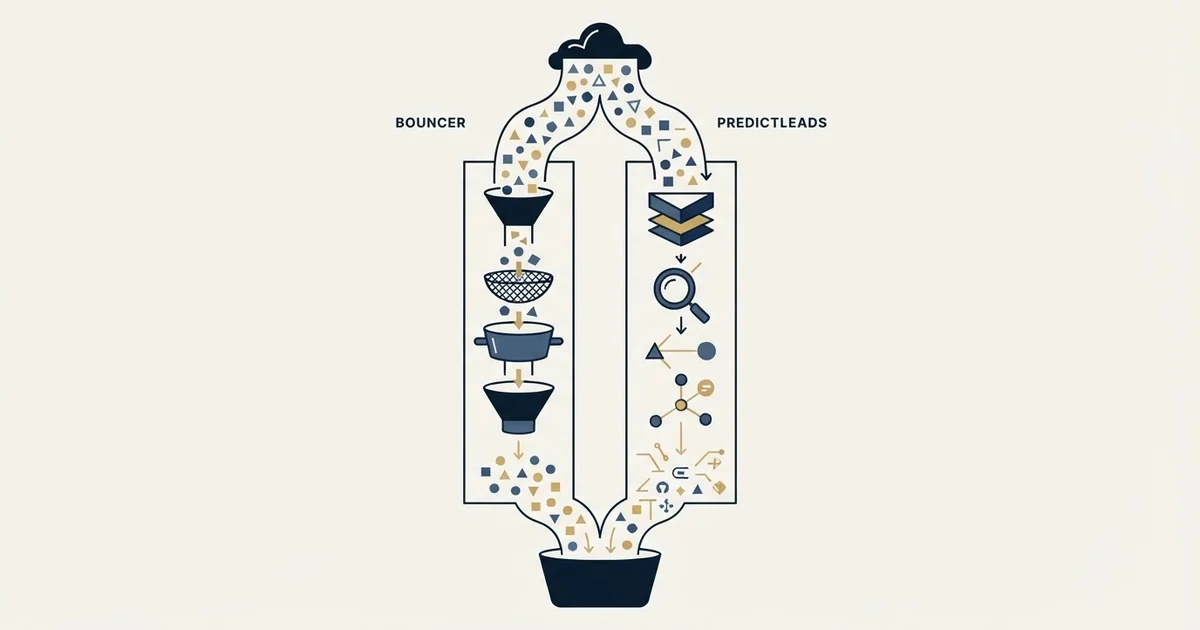 Editorial illustration for Bouncer vs PredictLeads