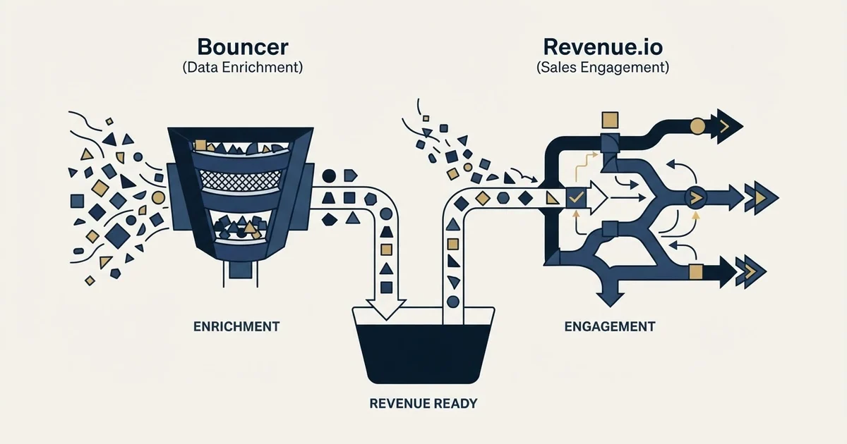 Editorial illustration for Bouncer vs Revenue.io