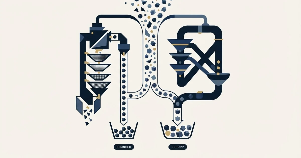 Editorial illustration for Bouncer vs Scrupp