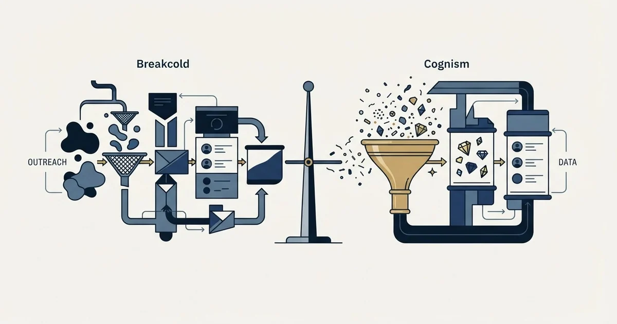 Editorial illustration for Breakcold vs Cognism