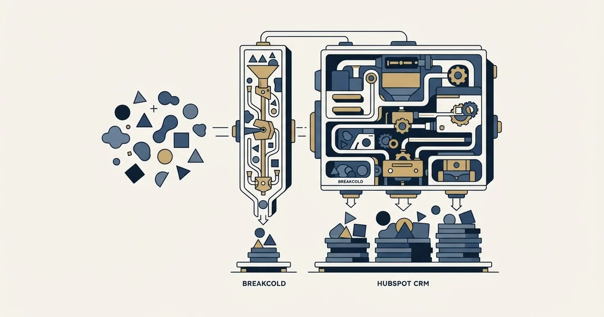 Editorial illustration for Breakcold vs HubSpot CRM