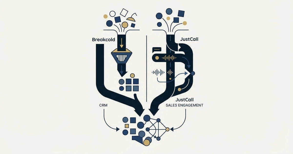 Editorial illustration for Breakcold vs JustCall