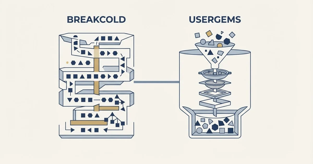 Editorial illustration for Breakcold vs UserGems